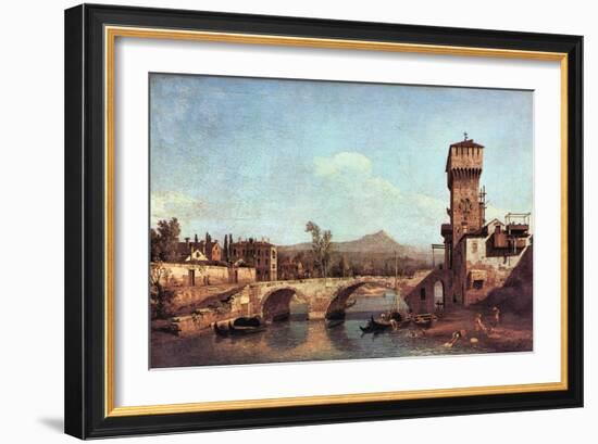 Capriccio Veneto-Canaletto-Framed Art Print