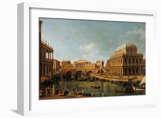 Capriccio with Palladian Buildings-Canaletto-Framed Giclee Print