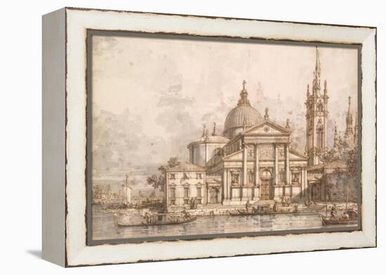 Capriccio with the Church of San Giorgio Maggiore-Canaletto-Framed Stretched Canvas