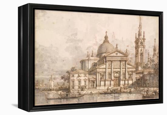 Capriccio with the Church of San Giorgio Maggiore-Canaletto-Framed Stretched Canvas