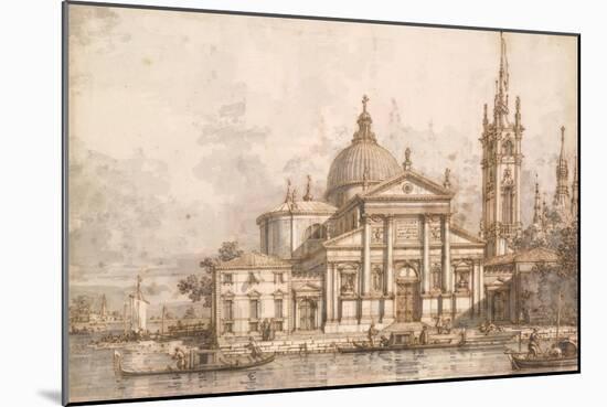 Capriccio with the Church of San Giorgio Maggiore-Canaletto-Mounted Art Print