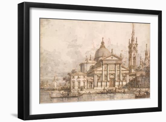 Capriccio with the Church of San Giorgio Maggiore-Canaletto-Framed Premium Giclee Print