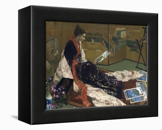 Caprice in Purple and Gold: the Golden Screen, 1864-James Abbott McNeill Whistler-Framed Premier Image Canvas