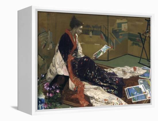 Caprice in Purple and Gold: the Golden Screen, 1864-James Abbott McNeill Whistler-Framed Premier Image Canvas