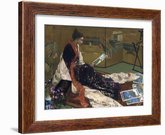 Caprice in Purple and Gold: the Golden Screen, 1864-James Abbott McNeill Whistler-Framed Giclee Print