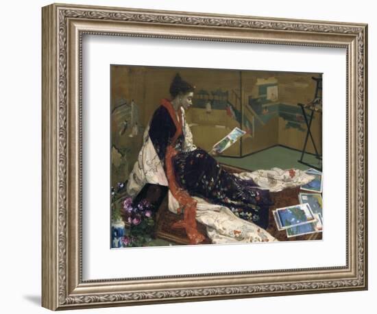 Caprice in Purple and Gold: the Golden Screen, 1864-James Abbott McNeill Whistler-Framed Giclee Print