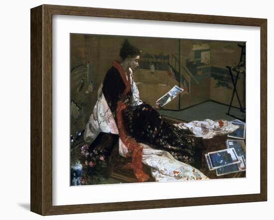 Caprice in Purple and Gold, the Golden Screen, 1864-James Abbott McNeill Whistler-Framed Giclee Print