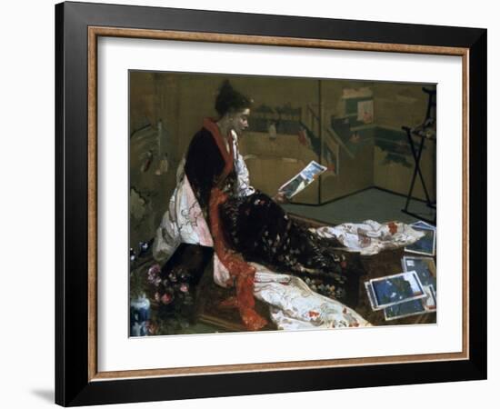 Caprice in Purple and Gold, the Golden Screen, 1864-James Abbott McNeill Whistler-Framed Giclee Print