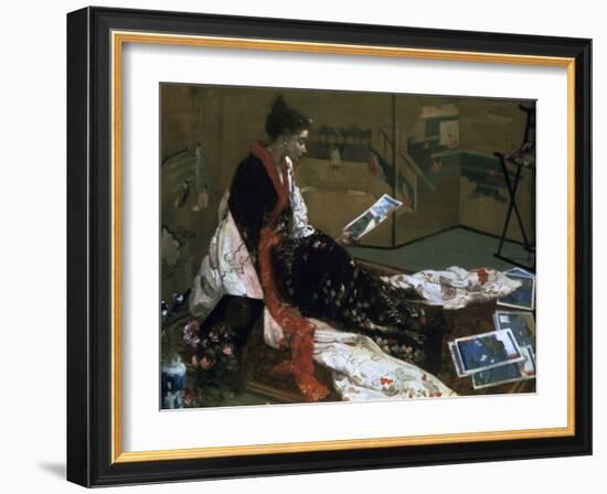 Caprice in Purple and Gold, the Golden Screen, 1864-James Abbott McNeill Whistler-Framed Giclee Print