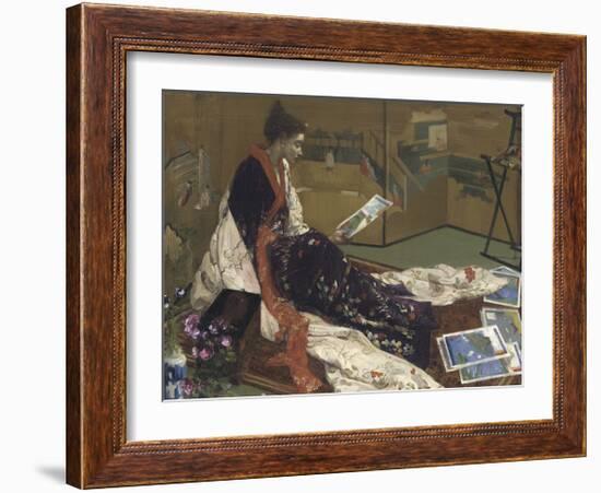 Caprice in Purple and Gold- The Golden Screen-James McNeill Whistler-Framed Premium Giclee Print
