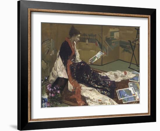 Caprice in Purple and Gold- The Golden Screen-James McNeill Whistler-Framed Premium Giclee Print