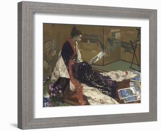 Caprice in Purple and Gold- The Golden Screen-James McNeill Whistler-Framed Premium Giclee Print