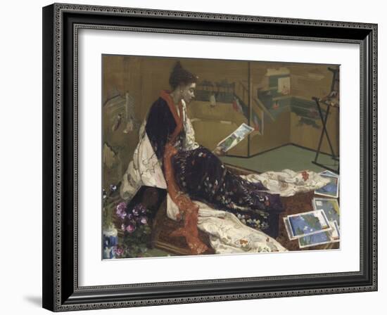 Caprice in Purple and Gold- The Golden Screen-James McNeill Whistler-Framed Premium Giclee Print