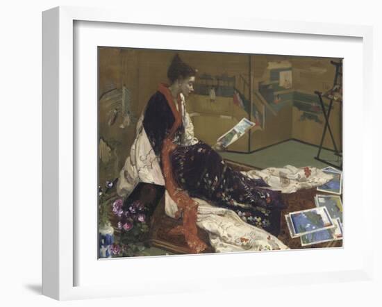 Caprice in Purple and Gold- The Golden Screen-James McNeill Whistler-Framed Premium Giclee Print