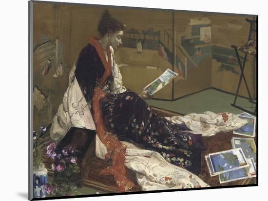 Caprice in Purple and Gold- The Golden Screen-James McNeill Whistler-Mounted Premium Giclee Print