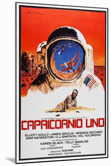 Capricorn One, (AKA Capricornio Uno), Spanish Language Poster Art, James Brolin, 1978-null-Mounted Art Print