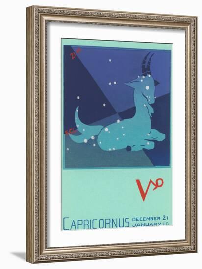 Capricorn, the Goat-null-Framed Art Print