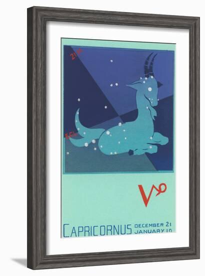 Capricorn, the Goat-null-Framed Art Print