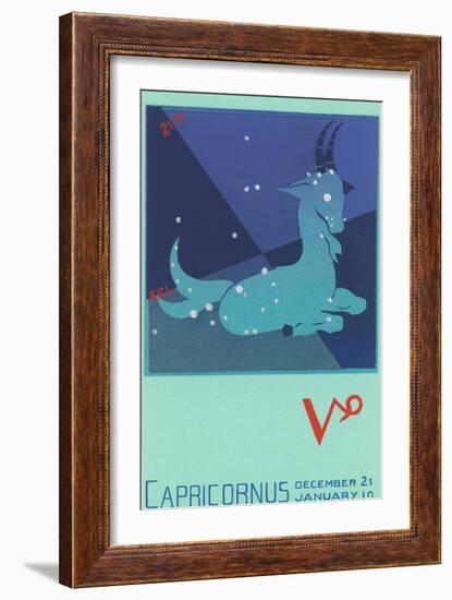 Capricorn, the Goat-null-Framed Art Print