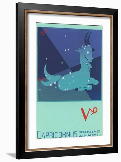 Capricorn, the Goat-null-Framed Art Print