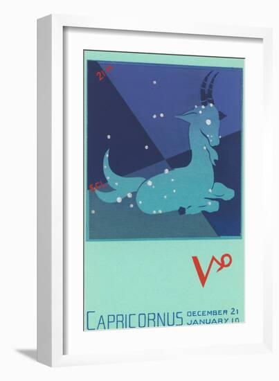 Capricorn, the Goat-null-Framed Art Print