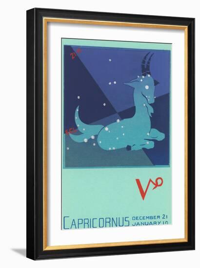 Capricorn, the Goat-null-Framed Art Print