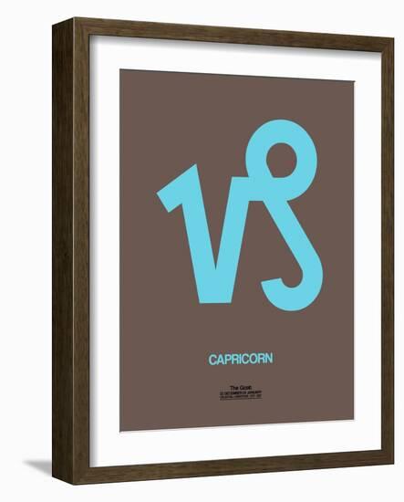 Capricorn Zodiac Sign Blue-NaxArt-Framed Art Print