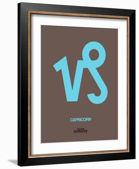 Capricorn Zodiac Sign Blue-NaxArt-Framed Art Print