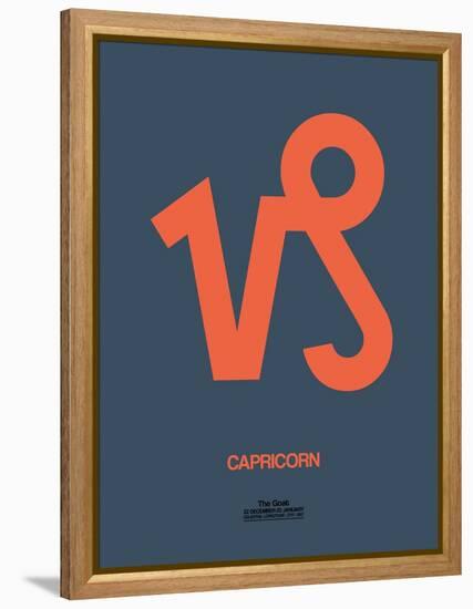 Capricorn Zodiac Sign Orange-NaxArt-Framed Stretched Canvas