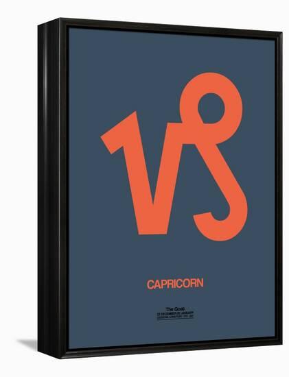 Capricorn Zodiac Sign Orange-NaxArt-Framed Stretched Canvas