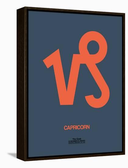 Capricorn Zodiac Sign Orange-NaxArt-Framed Stretched Canvas