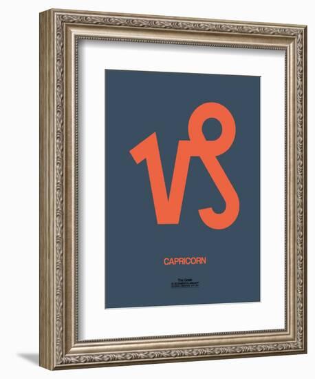 Capricorn Zodiac Sign Orange-NaxArt-Framed Art Print