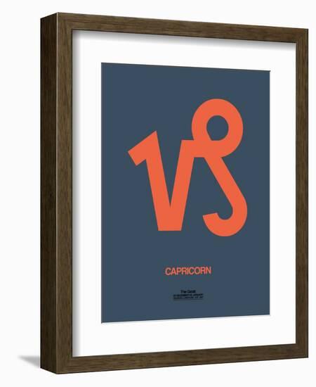 Capricorn Zodiac Sign Orange-NaxArt-Framed Art Print