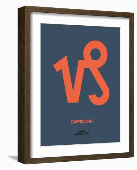 Capricorn Zodiac Sign Orange-NaxArt-Framed Art Print