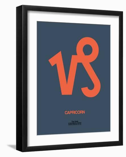 Capricorn Zodiac Sign Orange-NaxArt-Framed Art Print