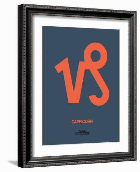 Capricorn Zodiac Sign Orange-NaxArt-Framed Art Print