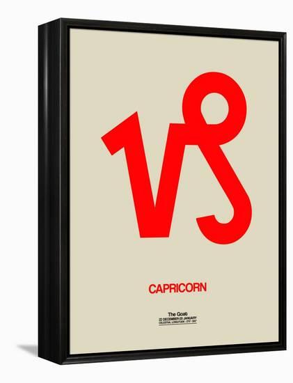 Capricorn Zodiac Sign Red-NaxArt-Framed Stretched Canvas