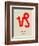 Capricorn Zodiac Sign Red-NaxArt-Framed Art Print