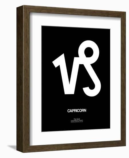 Capricorn Zodiac Sign White-NaxArt-Framed Art Print