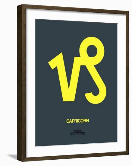 Capricorn Zodiac Sign Yellow-NaxArt-Framed Art Print