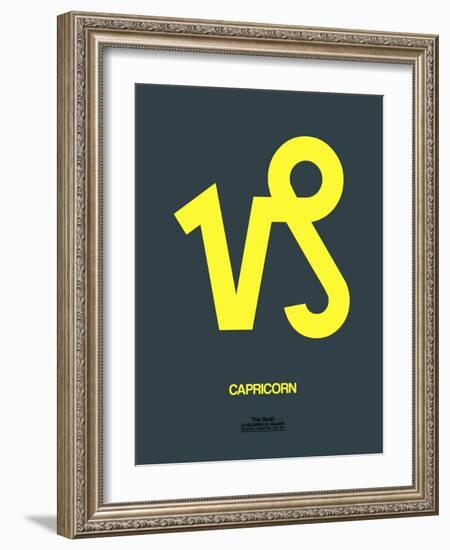 Capricorn Zodiac Sign Yellow-NaxArt-Framed Art Print