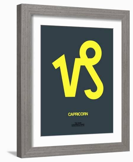 Capricorn Zodiac Sign Yellow-NaxArt-Framed Art Print