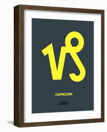 Capricorn Zodiac Sign Yellow-NaxArt-Framed Art Print