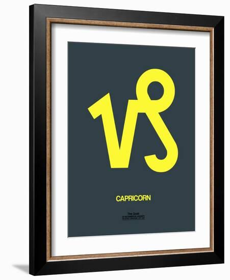 Capricorn Zodiac Sign Yellow-NaxArt-Framed Art Print