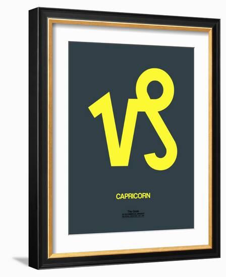 Capricorn Zodiac Sign Yellow-NaxArt-Framed Art Print