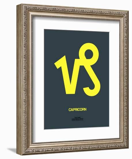 Capricorn Zodiac Sign Yellow-NaxArt-Framed Art Print