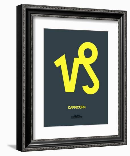 Capricorn Zodiac Sign Yellow-NaxArt-Framed Art Print