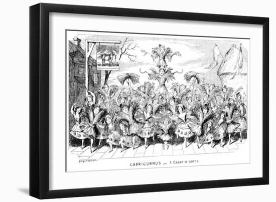 Capricornus - a Caper-O'-Corns, 19th Century-George Cruikshank-Framed Giclee Print