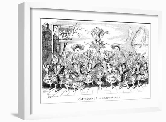 Capricornus - a Caper-O'-Corns, 19th Century-George Cruikshank-Framed Giclee Print