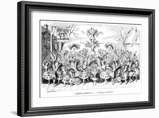 Capricornus - a Caper-O'-Corns, 19th Century-George Cruikshank-Framed Giclee Print